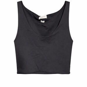 Babaton Black Scoop-Neck Cropped Tank